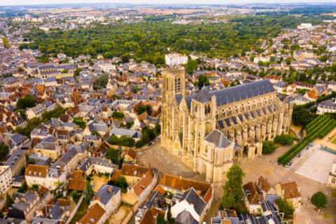 Bourges château vue en hauteur