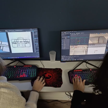 étudiantes qui créer des jeux vidéos en 3D - Vitual Factory