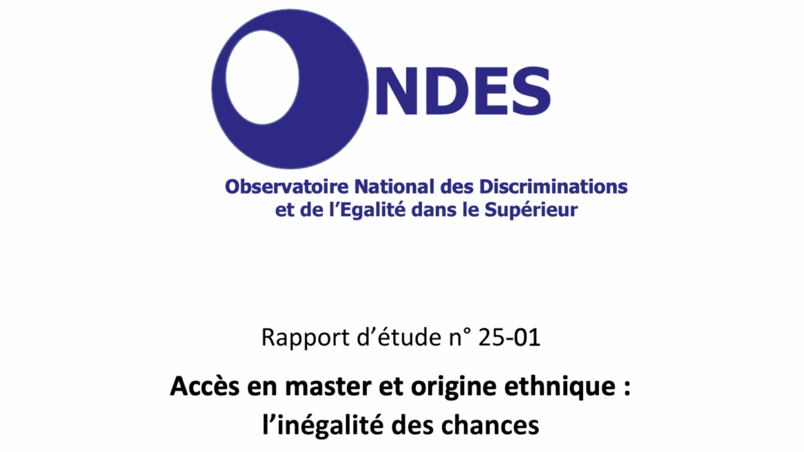 enquête ONDES prénom et admission en master