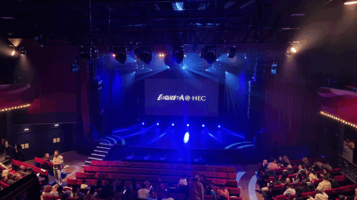 La scène du Bataclan lors de la final d'Eloquencia@HEC.