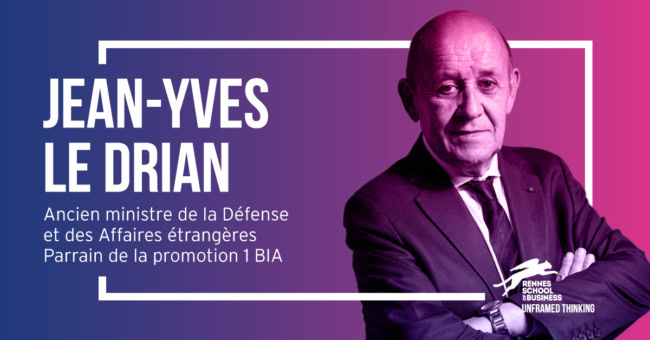 Le parrain de la promotion MBA de Rennes School of Business posant pour un article