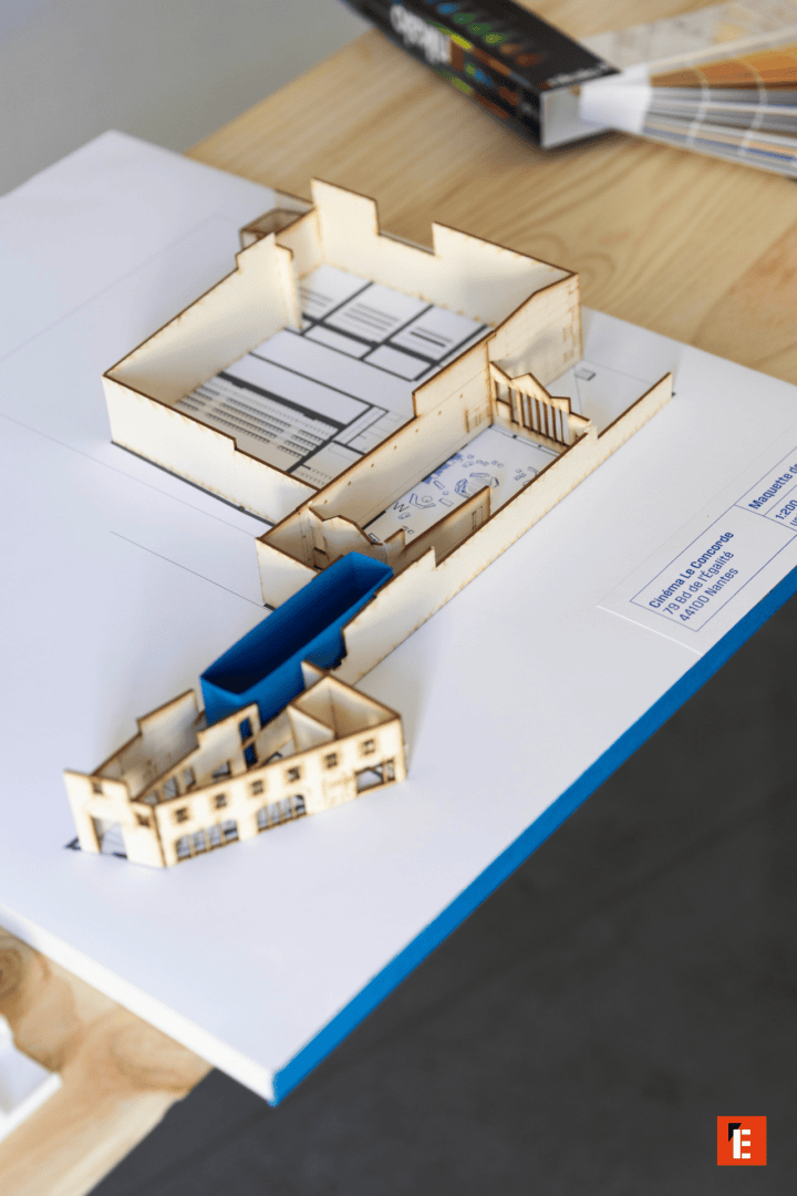 maquette en bois vu du ciel