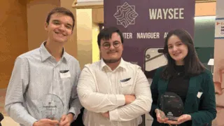 Trois étudiants de l'Efrei, créateurs de Waysee.