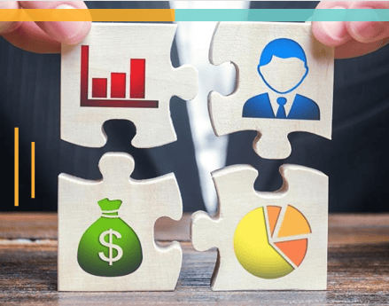 Gros plan sur un puzzle coloré