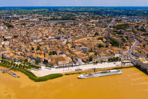 Vue d'en haut sur la ville de Libourne