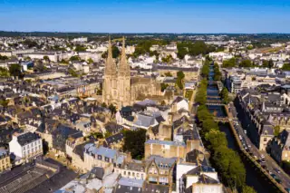 Vue en hauteur de la ville de Quimper