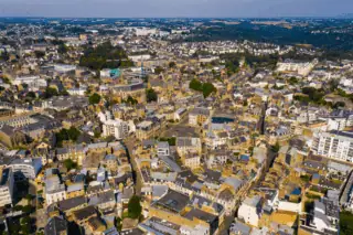 Vue en hauteur sur la ville de Saint Brieuc