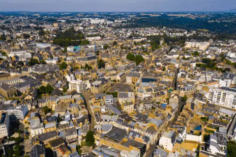 Vue en hauteur sur la ville de Saint Brieuc
