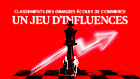 Classements grandes écoles de commerce : roi déchecs et flèche ascendante symbolisent pouvoir et influence.