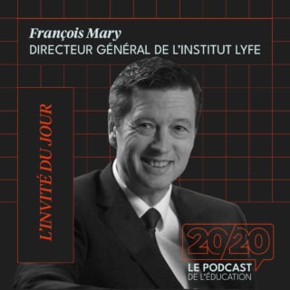 Portrait noir et blanc de Fran&ccedil;ois Mary, directeur g&eacute;n&eacute;ral, podcast &eacute;ducation 20/20.