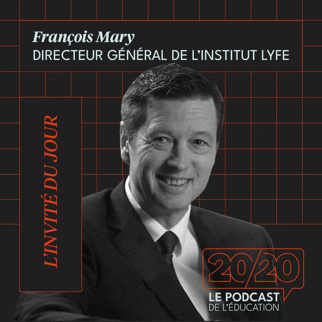 Portrait noir et blanc de François Mary, directeur général, podcast éducation 20/20.