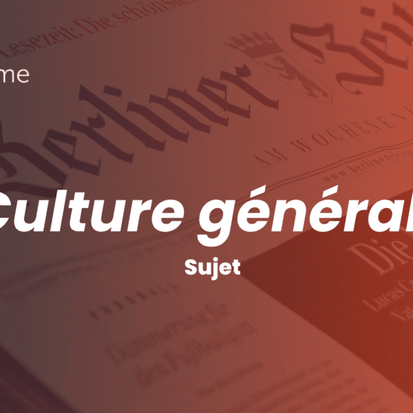 Le sujet de culture générale du concours ECRICOME 2026