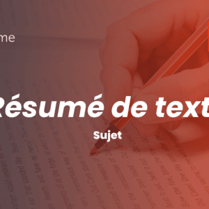 Le sujet du résumé de texte du concours ECRICOME 2026