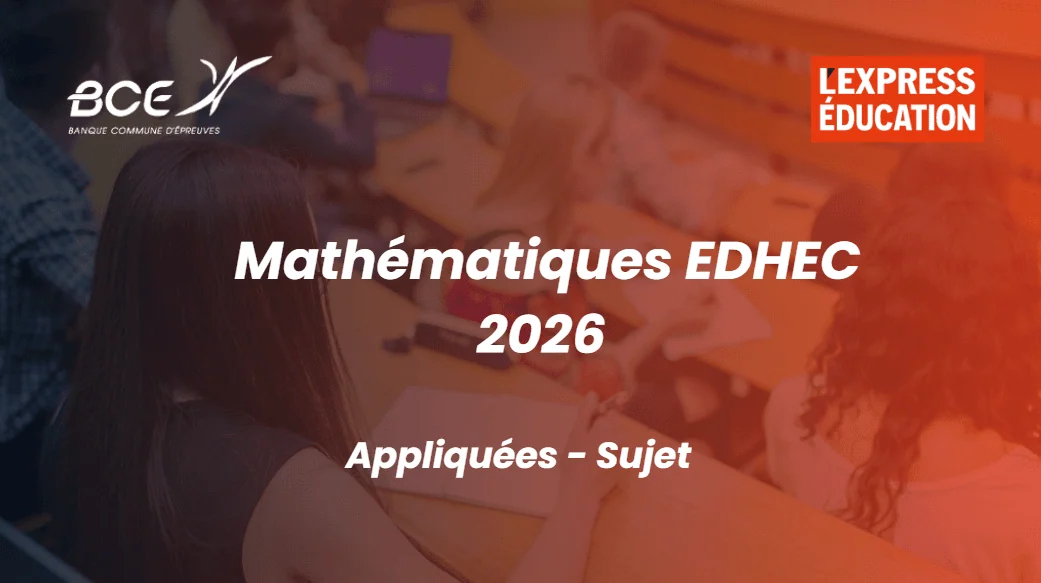 Mathématiques EDHEC 2026