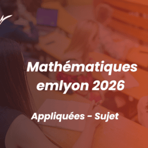 Mathématiques emlyon 2026