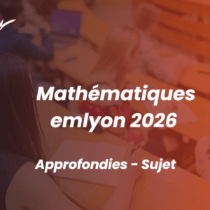 Mathématiques emlyon 2026