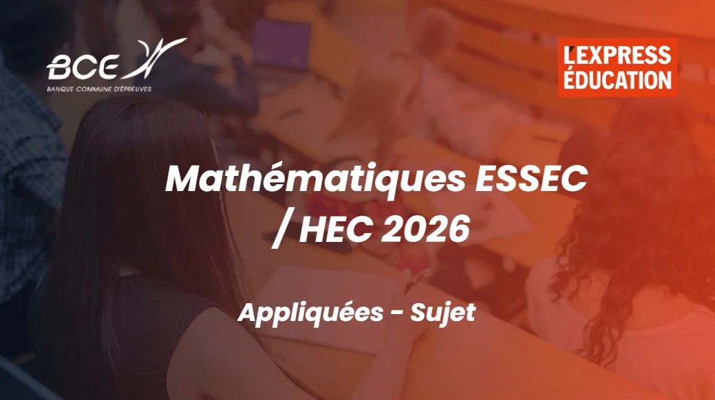 Mathématiques ESSEC / HEC 2026 appliquées