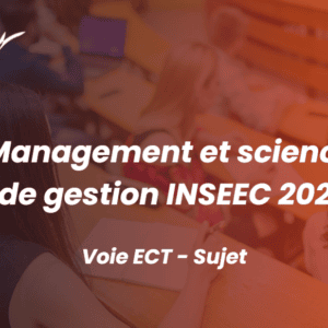 Management et sciences de gestion INSEEC 2026