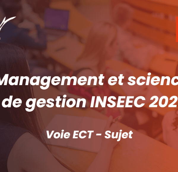 Management et sciences de gestion INSEEC 2026