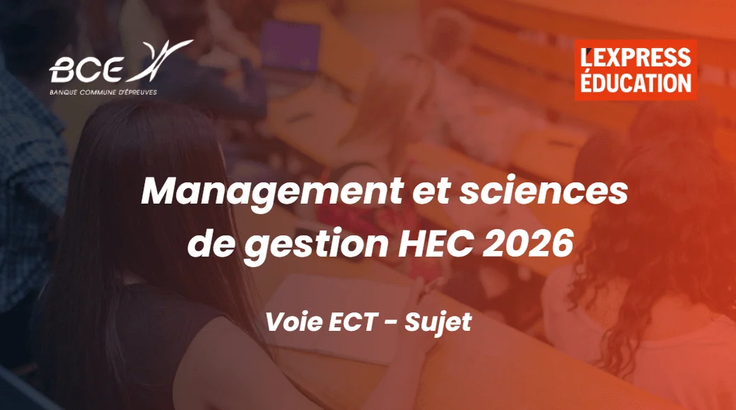 Management et sciences de gestion HEC 2026