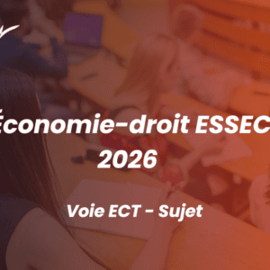 Économie-droit ESSEC 2026