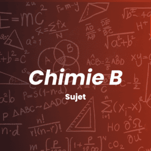 Le sujet de chimie B du concours X-ENS 2026