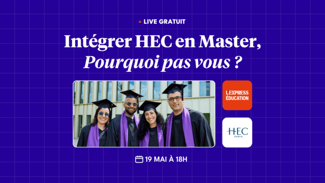 Live gratuit HEC Paris Master 19 mai : diplômés en toges souriants.