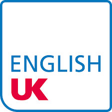 Logo anglais UK bleu et rouge, badge professionnel pour cours et certification Royaume‑Uni.
