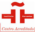 Logo Instituto Cervantes «Centro Acreditado» en rouge, label daccréditation.