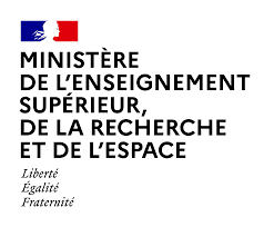 Logo du ministère français de lEnseignement supérieur, de la Recherche et de lEspace, Marianne.