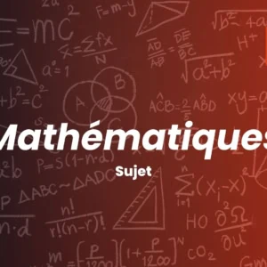 Sujet de mathématiques PC 2026 du concours CCINP