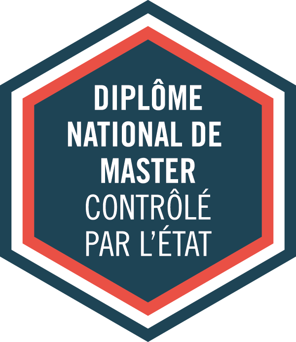 Sceau hexagonal officiel : diplôme national de Master contrôlé par lÉtat.