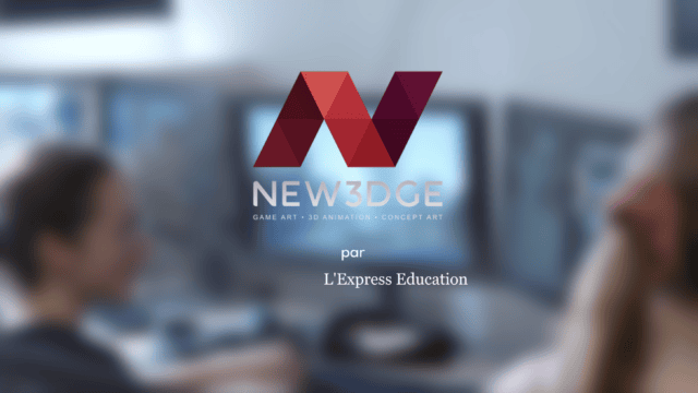 Logo NEW3DGE studio 3D, art de jeu, animation 3D et concept art.