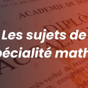 Sujets de spécialité maths sur fond de baccalauréat, article LExpress Éducation.