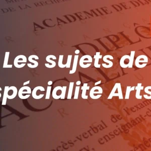 Sujets de spécialité Arts pour le baccalauréat, diplôme en arrière-plan, LExpress Éducation.