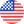 Badge rond drapeau américain stylisé, étoiles et rayures en icône brillante.