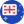 Drapeau de lIslande : icône carrée bleu avec croix nordique rouge bordée de blanc.