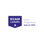 Logo ECAM LaSalle : école dingénieurs, bouclier violet avec étoile, depuis 1900.